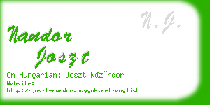 nandor joszt business card